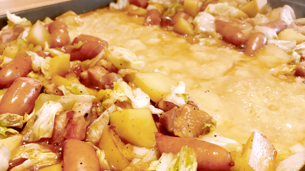 ホットプレートでチーズタッカルビの巻